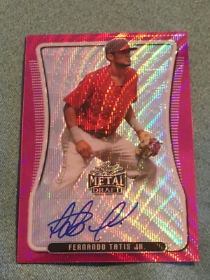 2020 Fernando Tatis, Jr. Leaf Metal Draft Pink Wave Refractor AUTO #9/10 - SSP