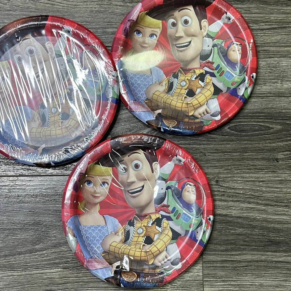 Toy Story 4 Disney Pixar Película Niños Fiesta de Cumpleaños 9" Platos de Papel Lote de 3 Foto 2 de 4