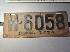 1924 Connecticut License Plate (Lot 1092)