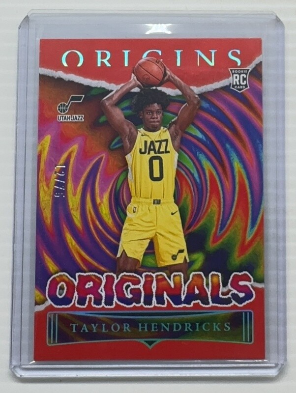 2023-24 Origins Taylor Hendricks Red Originals Rookie RC #12/75 Jazz