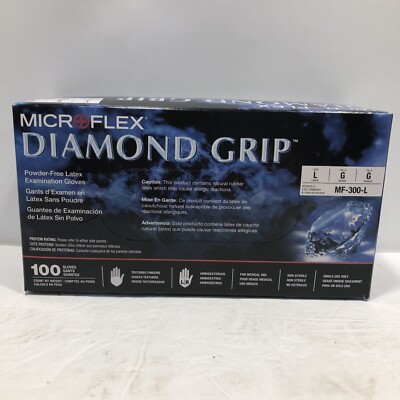 Microflex MF300L Latex Disposable Gloves Pack of 100 NEW 769799030048| 
