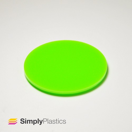 Perspex® Laser Cut Green 6T81 Acrylic Plastic Discs Circles / Multi