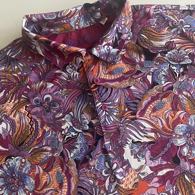 Robert Graham Golf Polo Men 3XL Floral Dance Disco Club Flash Performance Shirt