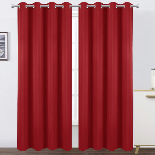 Blackout Curtains 52 X 84 Inch/Bright Red Curtains Set of 2 Panels/Thermal Insul