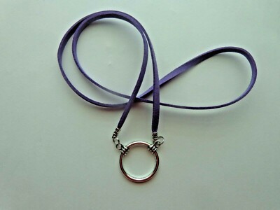 28'' PURPLE SUEDE EYEGLASS HOLDER LA NECKLACE LOOP RING *FREE SHIP OVER $35*