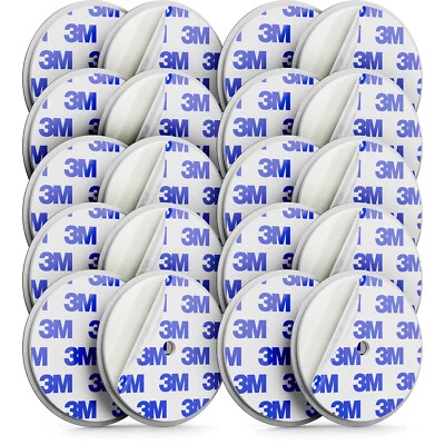 DELEYCON 10x Magnethalter Magnethalterung Rauchmelder mit Bohrloch Magnetbefestigung 65mm