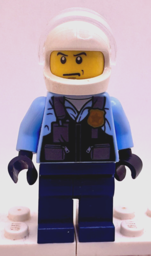 LEGO Minifigure Modellino Police Man City Motociclista, Gilet di Sicurezza 60244 cty1143 - Foto 1 di 2