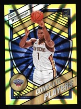 Zion Williamson 2020-21 Donruss Complete Players Yellow Laser #14/25