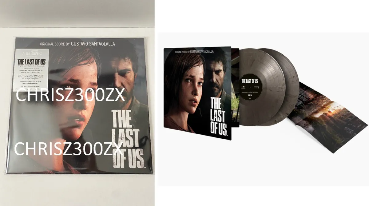 The Last of Us Part I Vinyl Record Soundtrack 2 LP Silver Black Marble  Number 28