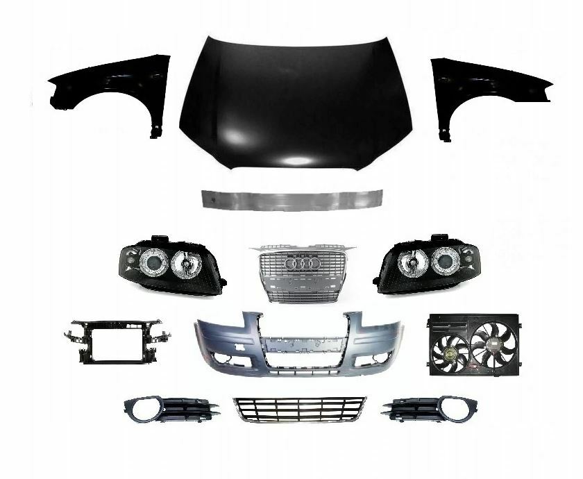 Body Parts Front Set for Audi A3 8P FENDER BUMPER HOOD