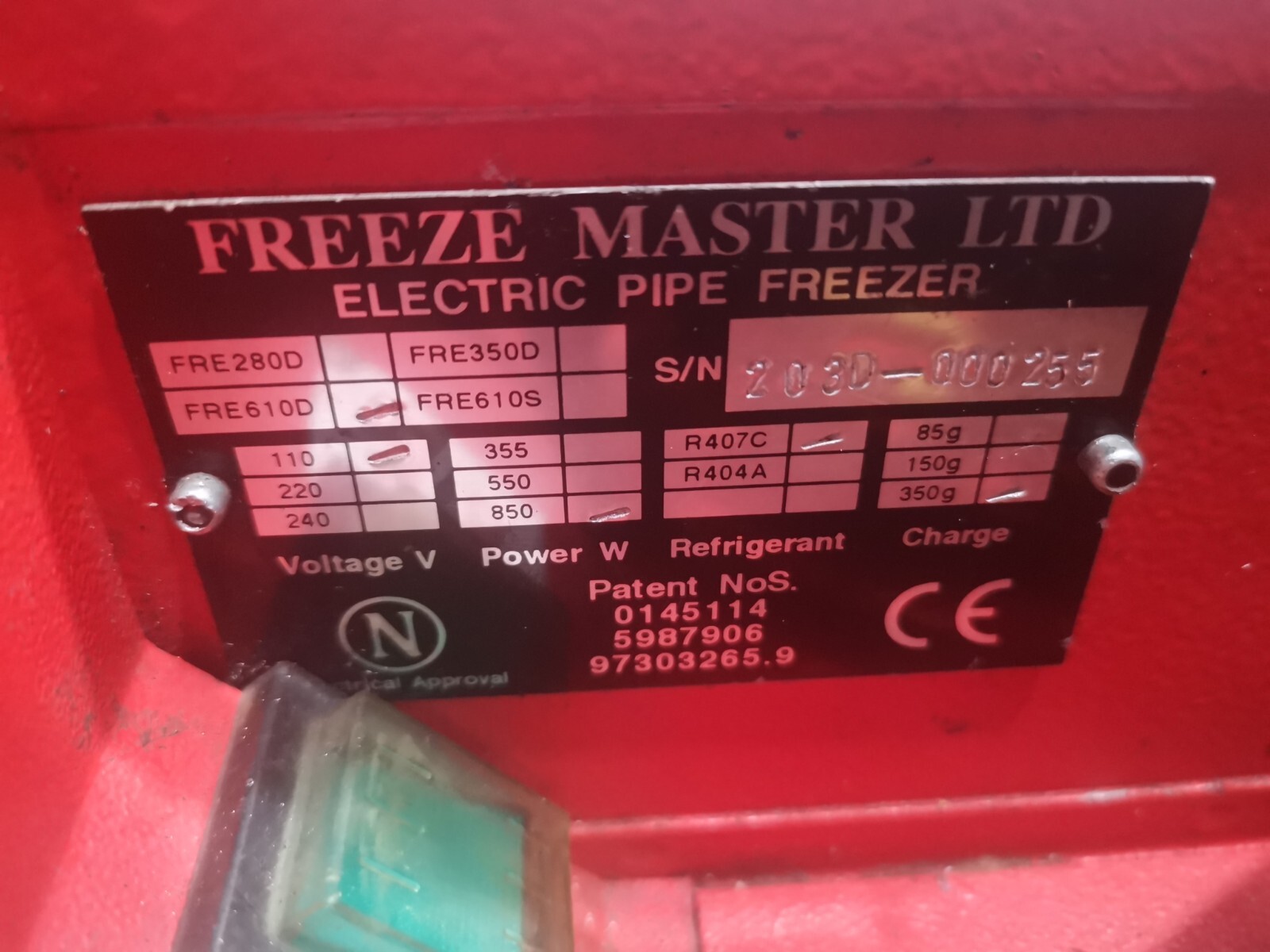Electric Pipe Freezer Kit 110v Freeze Master Twin Head FRE610D eBay