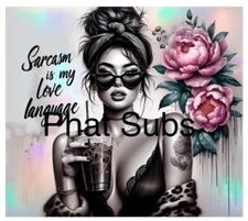 20oz Sublimation Tumbler Wrap Love Language Ready To Press Heat Transfer