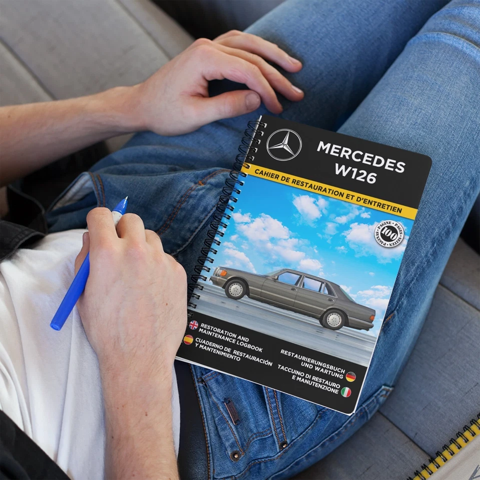MERCEDES W126 : Cahier de Restauration - 100 Pages - Livraison gratuite ! - Photo 2/4