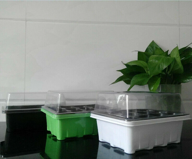 12 Holes Flower Starter Pad Germination Nursery Pot Propagation Garden Home Tray - Image 4 of 4