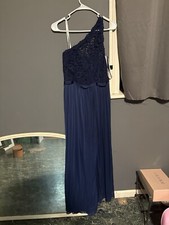 David’s Bridal Navy Blue Bridesmaids Dress