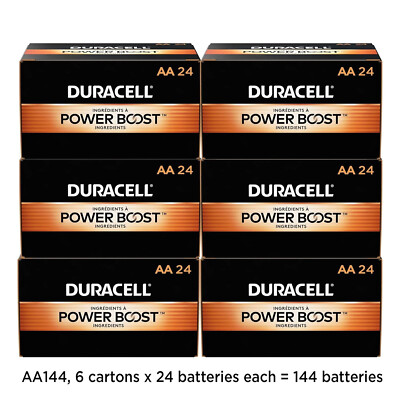 144x Duracell AA Alkaline Battery with Duralock 24/Pack - EXP 2034 - USA Stock