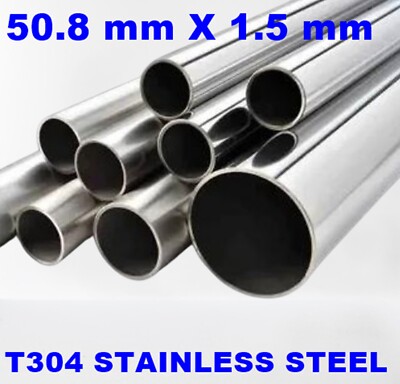 50,8 MM (2 ZOLL) EDELSTAHL AUSPUFF RUNDROHR ROHR T304 ROHR 1,5 MM WAND