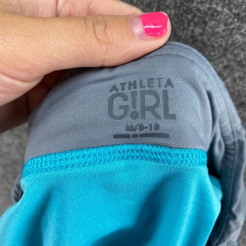 Athleta Activewear Shorts Girls M Medium Blue Mid Rise Pull On Pockets Athletic - Picture 8 of 10