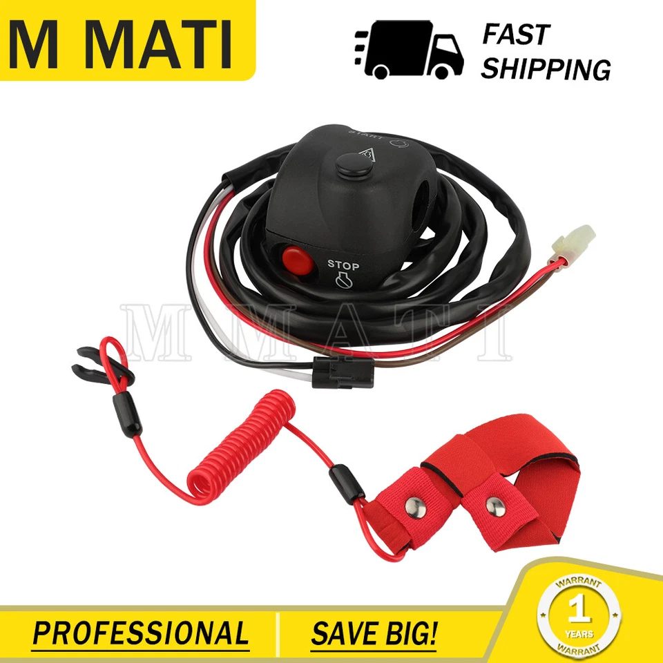 Interruptor y cordón Start Stop Kill para Yamaha WaveRunner SUV1200 SV1200 1999-2004 Foto 2 de 4