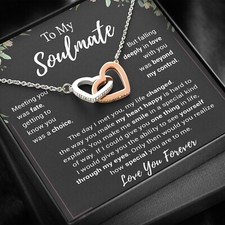 To My Soulmate Necklace, Birthday Gifts For Her, Christmas Gift For Soulmate