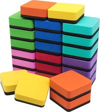 Dry Erase Erasers, 24 Pack Magnetic Whiteboard Dry Eraser Chalkboard Cleansers