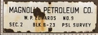 Vintage Porcelain Oil Well Sign - Magnolia Petroleum Co. WP Edwards No 9