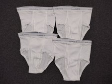 Hanes ComfortSoft Cotton Briefs 4 Pack Boys Classic White Size S