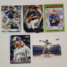 (8) Corbin Burnes lot Milwaukee Finest RC Optic Rated Rookie Stadium Club 