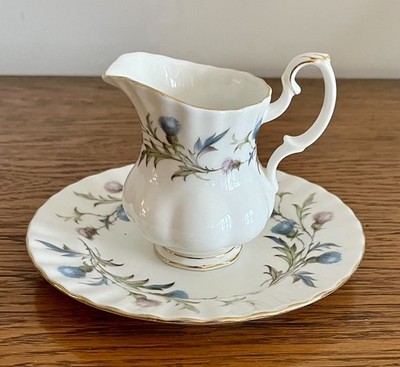 Royal Albert Brigadoon Milchkännchen & Teeteller Scottish Thistle 