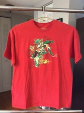 Star Wars Boba Fett Red Graphic Shirt Adult Large Tee Fury
