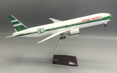47CM 1:157 CATHAY PACIFIC 80th BOEING 777-300ER Plane Landing Gear  Resin Model