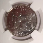 2004-D Wisconsin Extra Leaf Low State Quarter Error NGC MS61