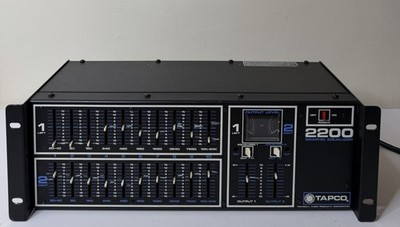 TAPCO 2200 Graphic Equalizer Dual Channel Rack EQ Serviced Tested Working