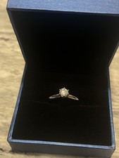 GRA Moissanite Solitaire Engagement Ring Sterling Silver VVS1 D Certified