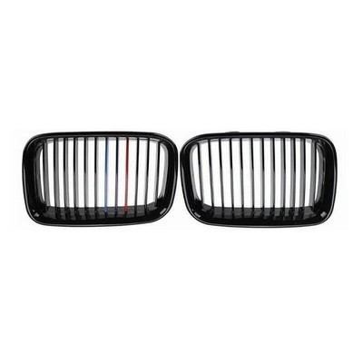 Piano Black M Colors Glossy Front Grills For BMW 3 Series E36 1991-1996
