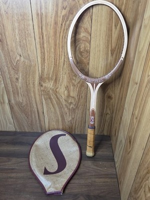 Spalding Natural Specialist Tennis Wooden Racquet Racket Made in Belgium 4 1/2 