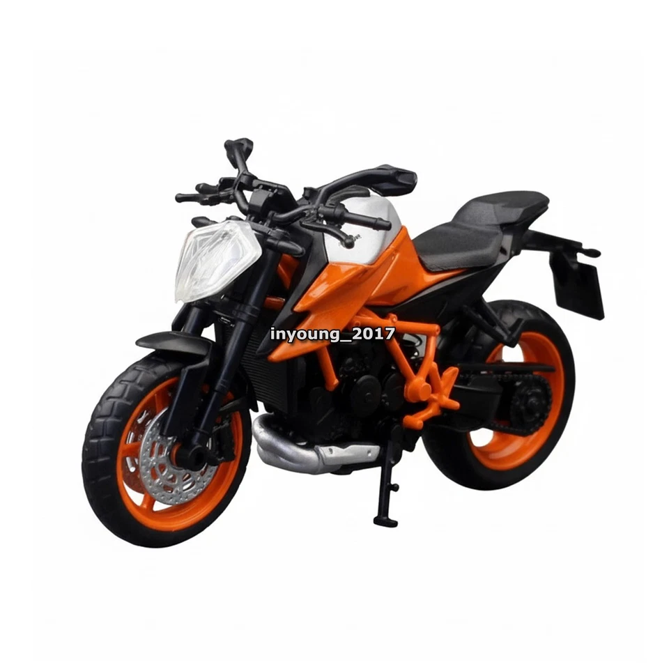 1:18 KTM 1290 Super Duke R Motorcycle Model Diecast Motorbike Toy Vehicle Orange - Image 4 of 4