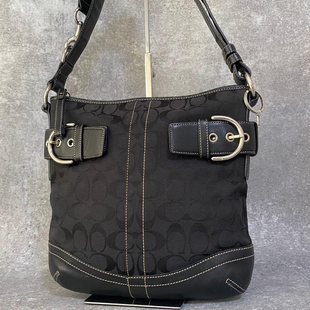 COACH 3574 Soho One-Shoulder Bag Black Leather Y2K 20… - Gem