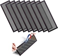 8Pcs Floor Vent Mesh Covers, 4X12" Magnetic Air Vent Screen Register Trap