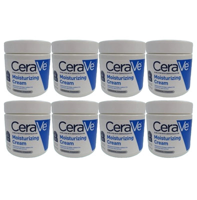 CERAVE MOISTURIZING CREAM FACE & BODY NORMAL TO DRY SKIN 16 OZ NWOB 8PC