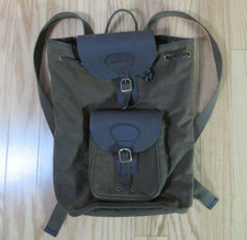 Vintage Barbour Small Waxed Knapsack Tartan L...