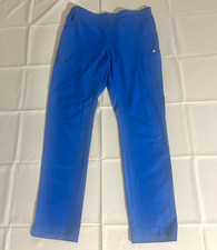 FIGS Technical Collection Blue Scrub Pants Twill Polyester Size M/T