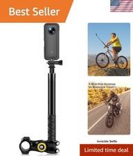 Motorcycle Handlebar Mount Selfie Stick, 11-44.7" for GoPro  Insta360