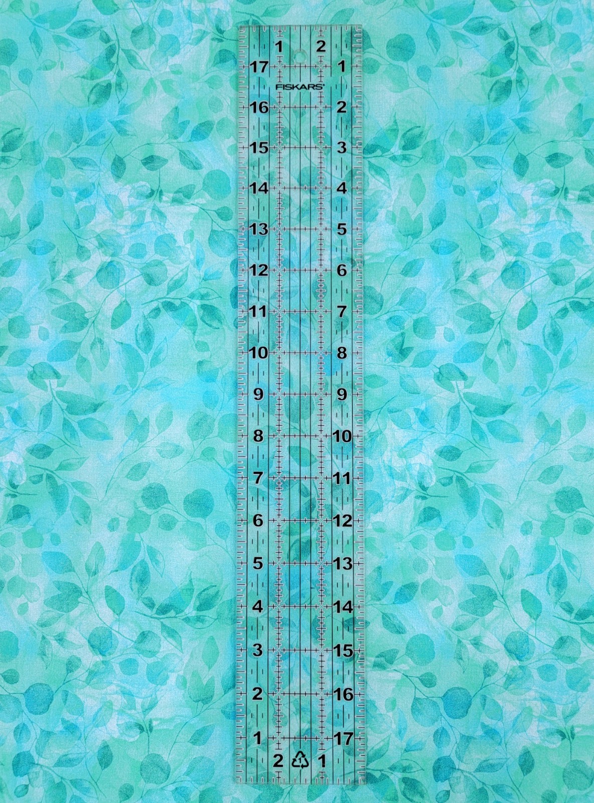 Timeless Treasures Bellagio Turquoise Green Leaves Cotton Fabric by the Yard