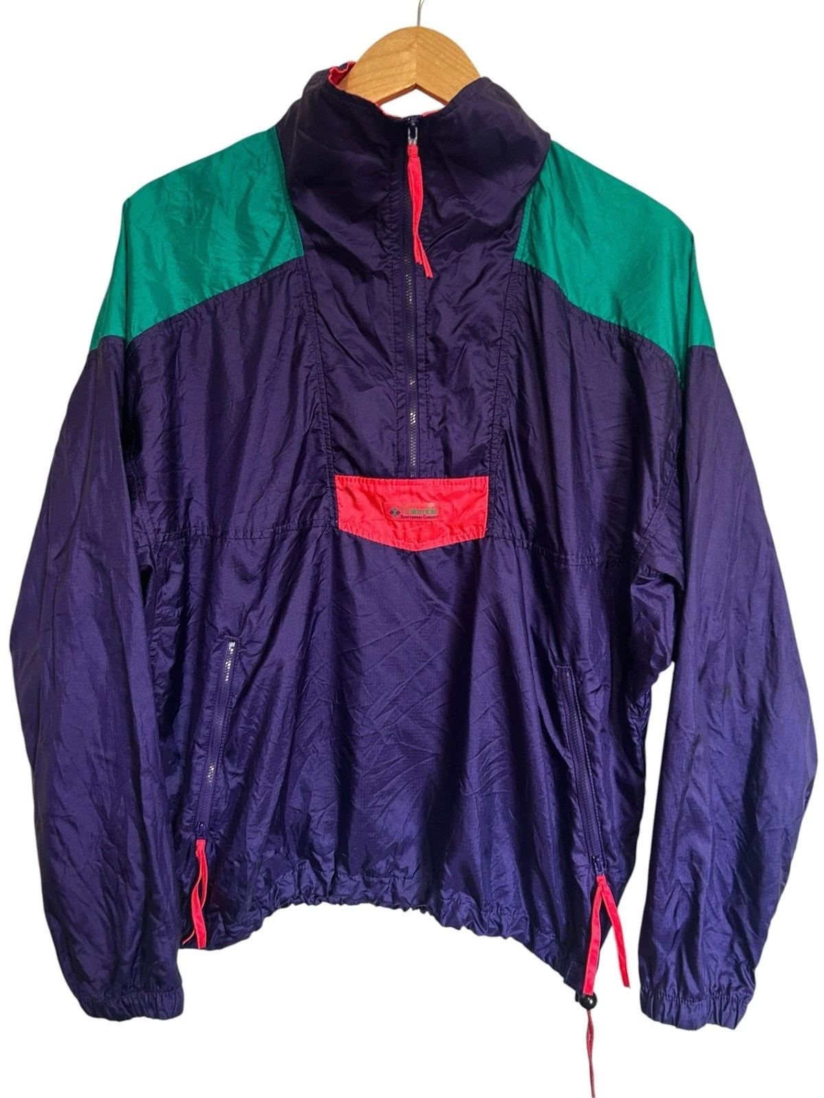 Vintage 90s Columbia Jacket Radial Sleeve Retro Half Zip Windbreaker Pullover M
Opens in a new windo