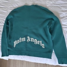 Palm Angels Curved Logo Knit Sweater Size XL ...