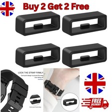 Black Rubber Watch Strap Buckle Band Keeper Loop Holder Ring For GARMIN watches