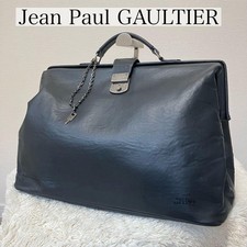 Jean Paul Gaultier Vintage Dulles Business Boston Bag Leather Black Archive Rare