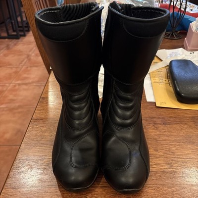TCX Lady Aura Womens Touring Motorcycle Boots Black Leather Waterproof 6.5