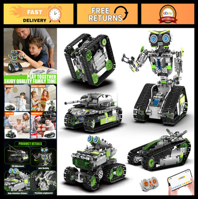 STEM Robot Building Set 5-in-1 Remote Control APP Toy, 757 Pcs DIY Science Kit f